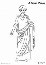 Coloring Roman Pages Woman Rome Choose Board Ancient sketch template