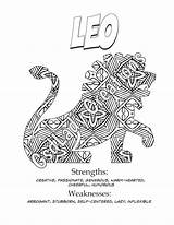 Leo Coloring Zodiac Astrology Print Pages Adult Novelty Printable Horoscope Designlooter Signs Gift Choose Board 38kb 730px sketch template