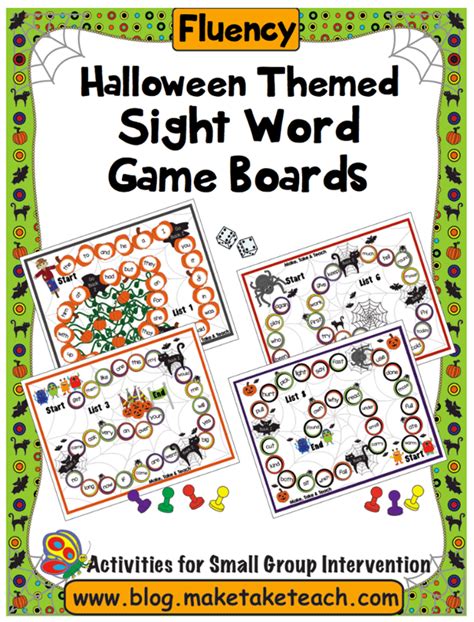 halloween themed game boards make take and teach