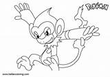 Coloring Pages Pokemon Monferno Printable Kids sketch template