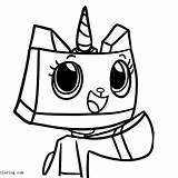 Coloring Unikitty sketch template