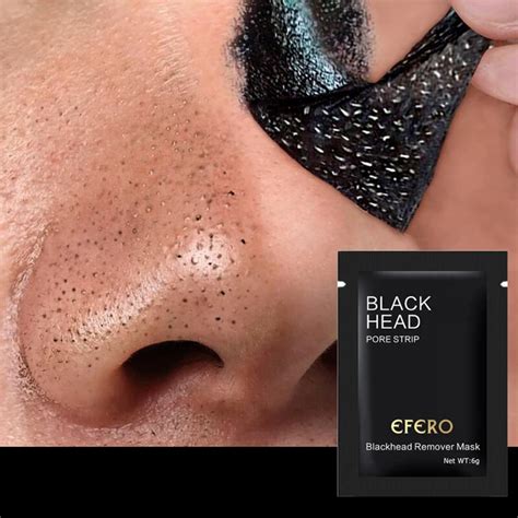 packs efero black mask blackhead remover face mask nose strips acne treatments black dots