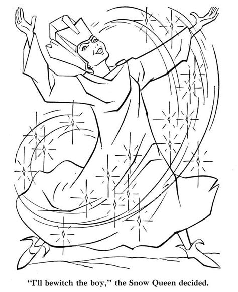 snow queen bewitches coloring page