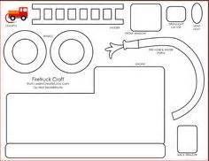 fire truck pattern   printable outline  crafts creating