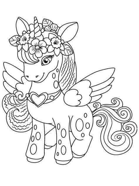 unicorn  flowers style coloring pages  kids unicorn coloring