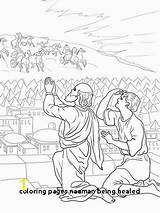 Coloring Naaman Healed Being Pages Elisha Fiery Army Divyajanani sketch template
