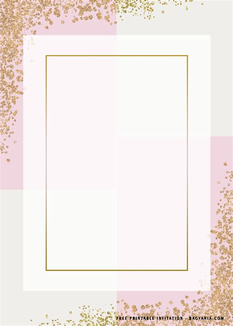 printable blank rectangle birthday invitation templates