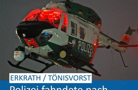 Pol Me Polizei Fahndete Mit Hubschrauber Nach Flüchtigem
