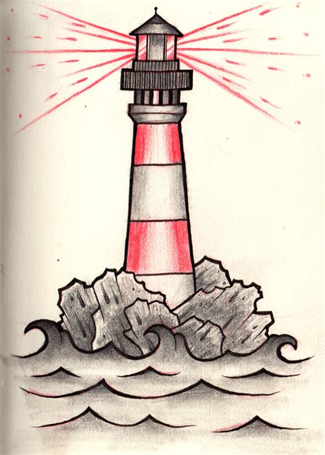 simple lighthouse drawing  getdrawings