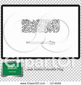 Saudi Arabia Flag Coloring Clipart Sample Illustration Royalty Vector Pages sketch template