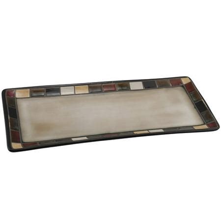 hometrends mosaic tile    rectangular serving tray walmartcom