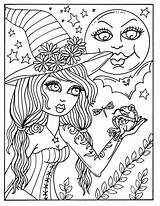 Hocus Pocus Witch Witches Whimsical Books sketch template