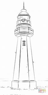 Lighthouse Leuchtturm Faro Ausdrucken Supercoloring Phare Ausmalbilder Ausmalbild Dibujo Malvorlagen Dessiner Depuis sketch template