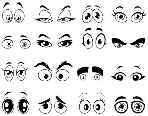 cartoon eyes silhouetter vector vector cartoon free download