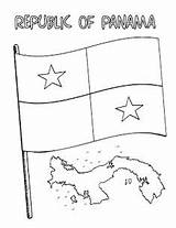 Nicaragua Panama Bandera sketch template