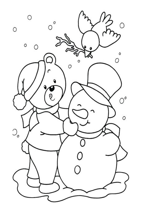 winter coloring pages  elementary students