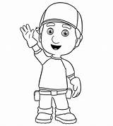 Manny Handy Coloring Pages Momjunction Cartoon Printable Top sketch template
