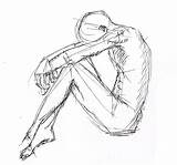 Base Posture Anatomy Depressed Fetal Position Hug Gesture Croquis Tristes Sketching Zittende Verdrietige Figuur Triste Zapisano sketch template