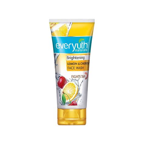 buy everyuth naturals brightening lemon and cherry face wash tube of 165
