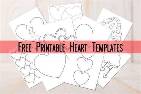 printable heart templates  coloring pages mombrite