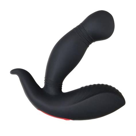 Adam S Rechargeable Prostate Massager With Remote Black