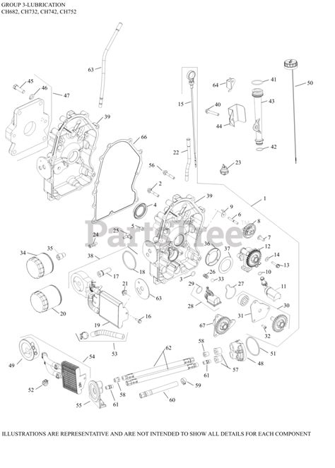 kohler ch  kohler command pro engine   scag hp cc  lubrication parts