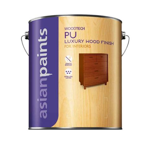 asian paints pu luxury wood finish interior paint pack size  liter