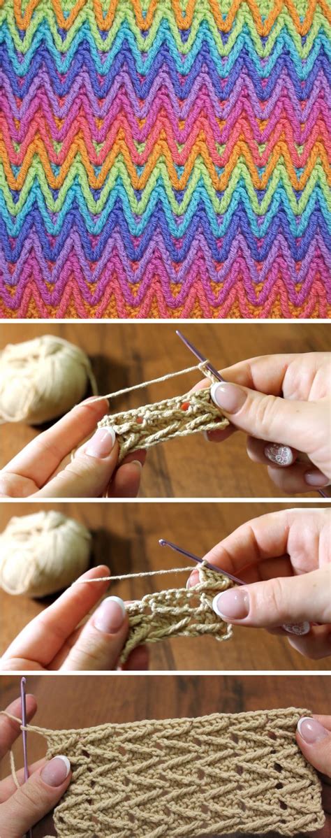 Crochet Ripple Zigzag Pattern Tutorials And More