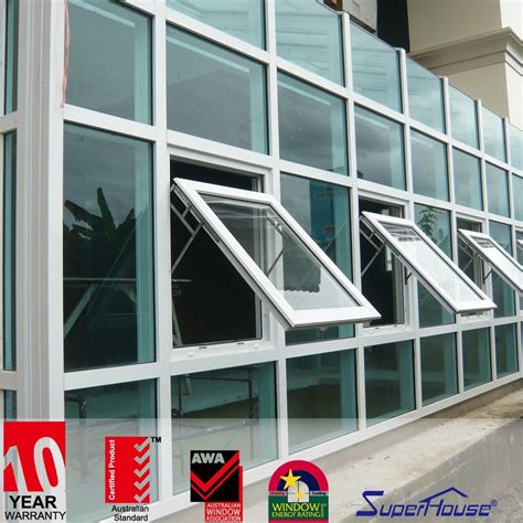 florida approval hurricane proof impact resistance aluminium awning windows china chain winder