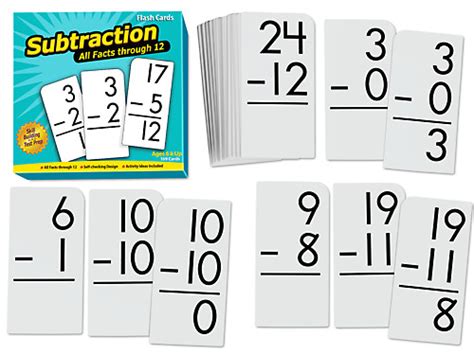subtraction  facts   flash cards  lakeshore learning