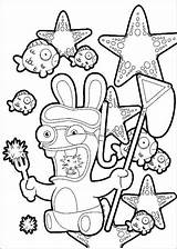 Rabbids Invasion Coloring Lapin Cretin Raving Disegni Kleurplaat Gambar Lapins Rayman Rabbid Kleurplaten Mewarnai Colorare Ausdrucken Crétins Malvorlagen Websincloud Coloriages sketch template