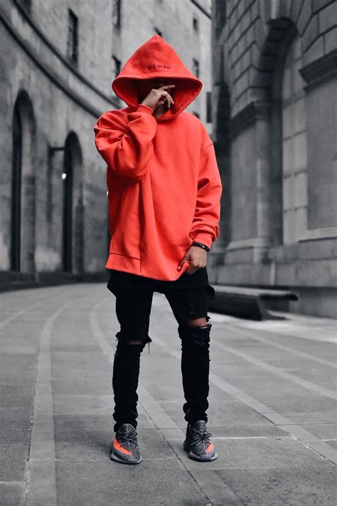 onlytheblind blood orange hoodie jeans faeshion fashion yeezy outfit streetwear fashion