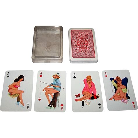 F X Schmid “sexy Girls” Jass Pin Up Playing Cards C 1964 From