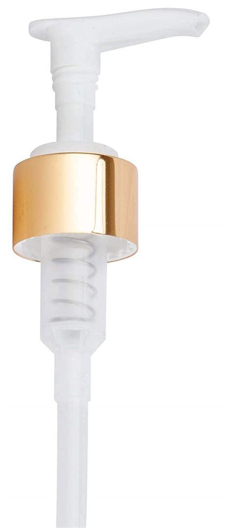 gold lotion pump top closure   dip tube length