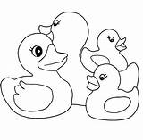 Coloring Family Ducky Rubber sketch template