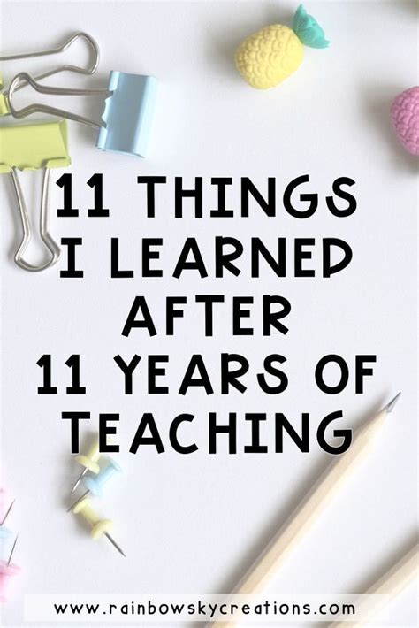 learned   years  teaching teaching teaching tips teaching career