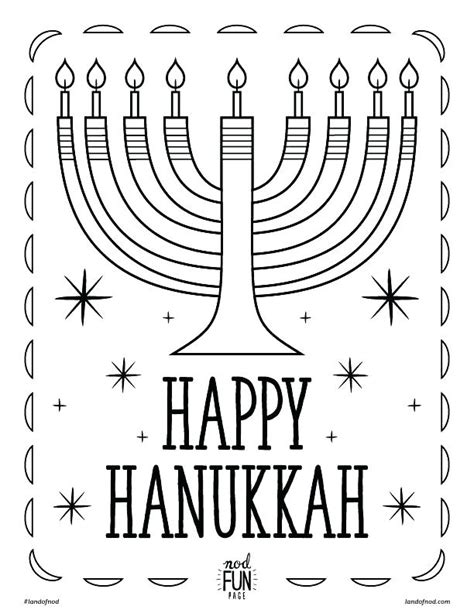 happy hanukkah coloring pages  getcoloringscom  printable