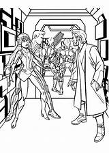 Tron Elevator Legacy Coloring Pages Trapped Flynn Kevin Sam sketch template