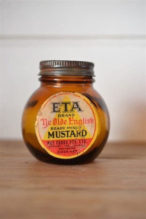 vintage eta ye  english mustard bottle  plt funky