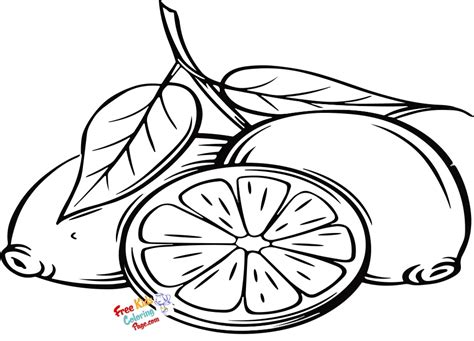 lemon coloring pages  preschoolers  kids coloring page