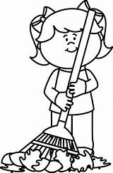 Raking Sweeping Sweep Mycutegraphics Autumn Gotta Pluspng sketch template