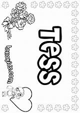 Tess Coloring Pages Color Print Hellokids Names Girls sketch template