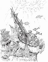 Shipwreck Coloring Pages Getdrawings Getcolorings Color sketch template