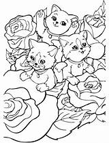 Frank Cats Roses Chaton Colorear Coloringonly Wonder Chatons Husky Gatito Enfants Minou sketch template