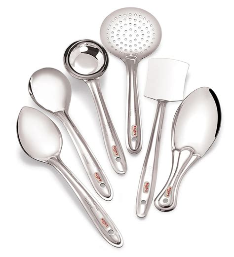buy stainless steel big serving spoons set    roops