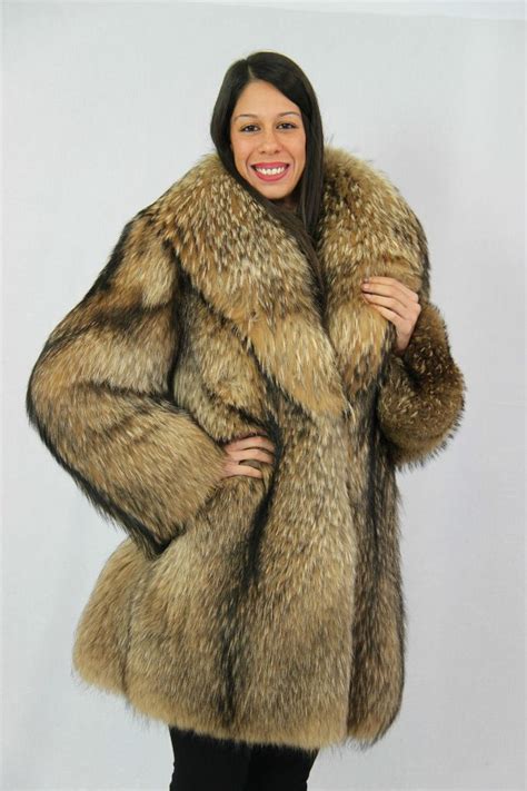 finnish raccoon fur coat