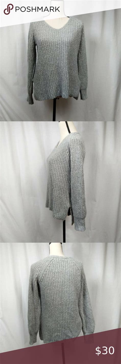 sanctuary chunky knit gray sweater  grey sweater gray knits chunky