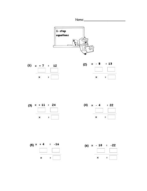 images   step equations worksheets  grade math