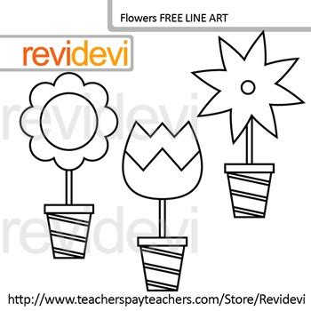 flowers clip art   art  revidevi teachers pay teachers
