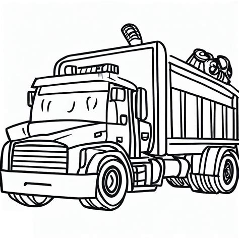 print garbage truck coloring page  print  color